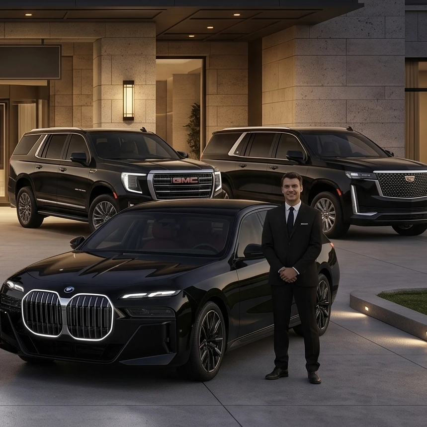 Chauffeur opening door
